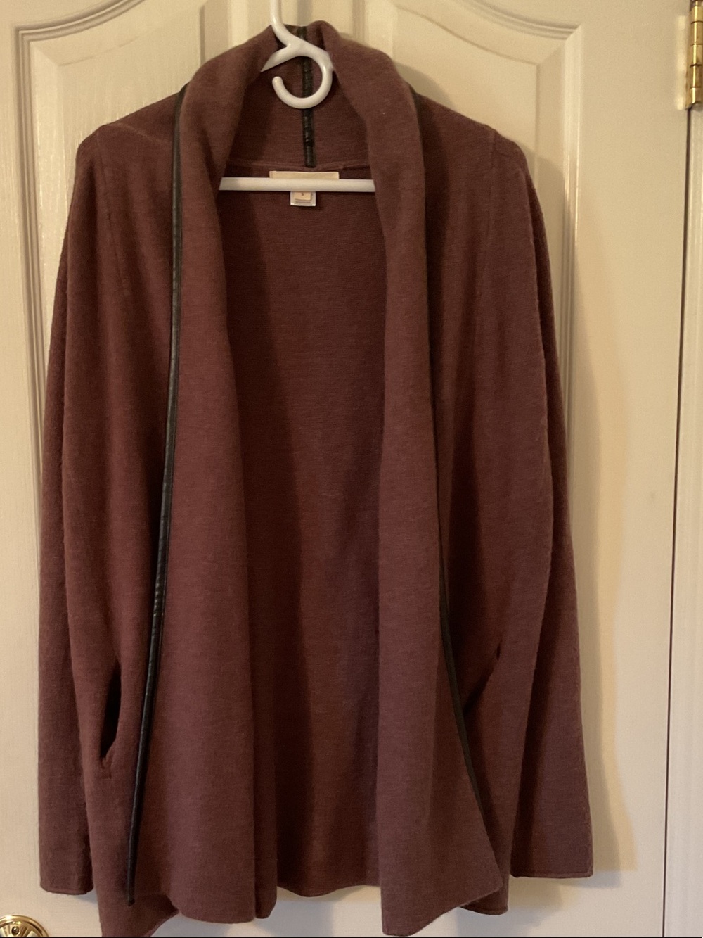 Brown cardigan with back